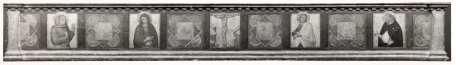 Yale University Art Gallery — Luca di Tommè - sec. XIV - San Francesco d'Assisi; Madonna; Cristo crocifisso; San Giovanni Evangelista; San Domenico — insieme